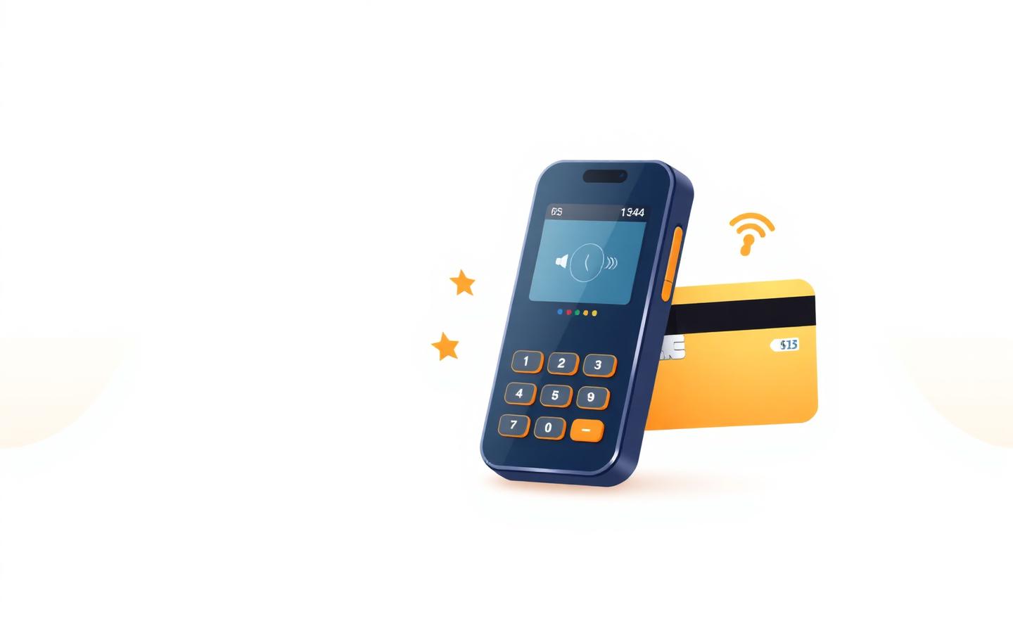 Modern Tidypay payment terminal with contactless card